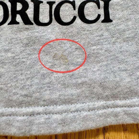 Fiorucci Vintage Angels Cropped Sweateshirt Grey Fleece Sz XS - Picture 7 of 11